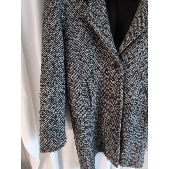Vintage New York Girl Gray Coat Women's Size 7 Shell Tweed Polyester Lining - Picture 2 of 13